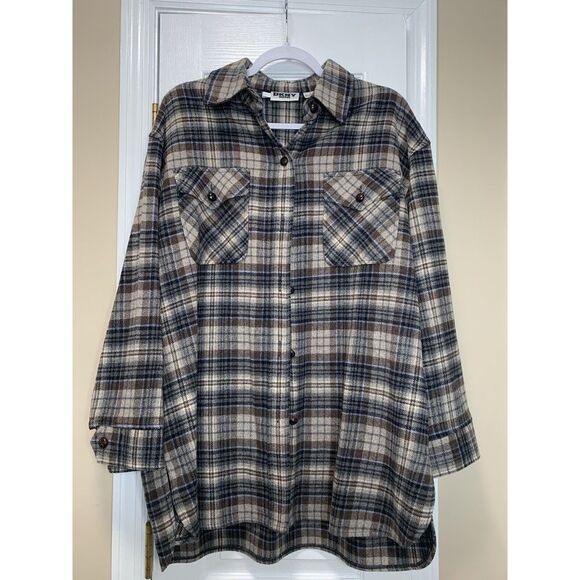 Dkny Jackets & Blazers - Vintage DKNY‎ Jeans Wool Blend Oversized Shacket Womens S Runs Large